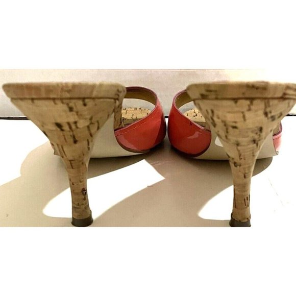 Unisa women's size 6  Salmon Pink Cork Heels slip-on sandals shoes - Picture 6 of 7